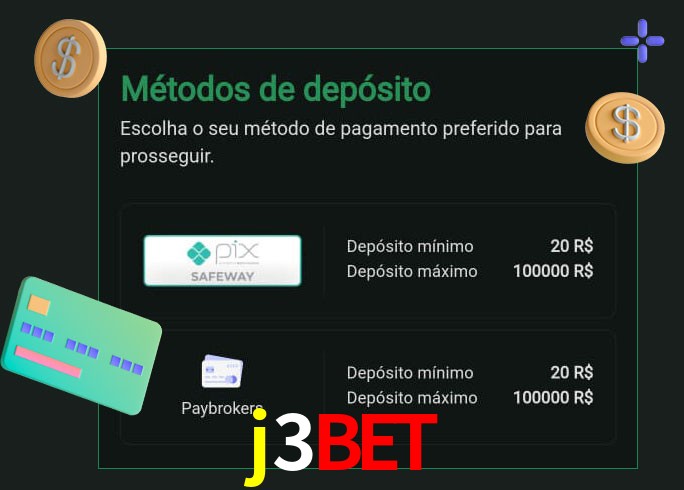 O cassino j3bet oferece uma grande variedade de métodos de pagamento